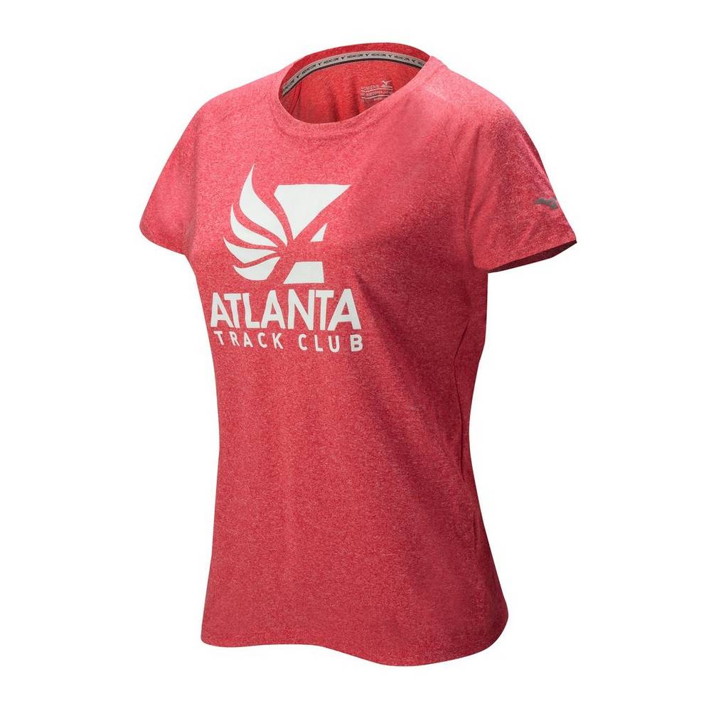 Damske Tričko Mizuno Atlanta Track Club Inspire 2.0 Bezecke Červené Vypredaj LZQF24783